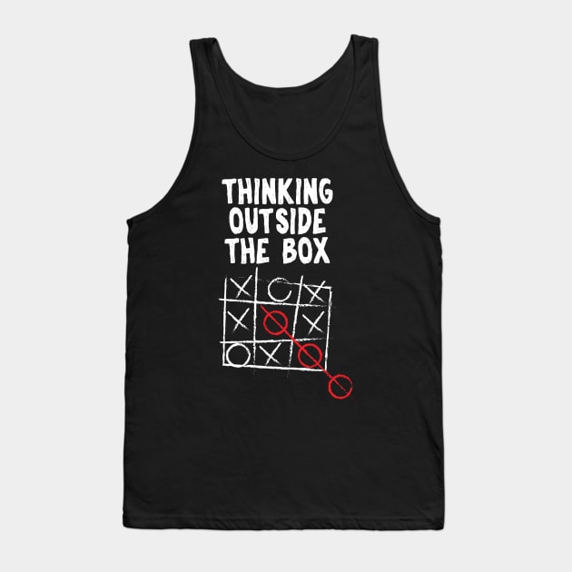 Think Outside The Box print Neurodiversity Tank Top by theodoros20